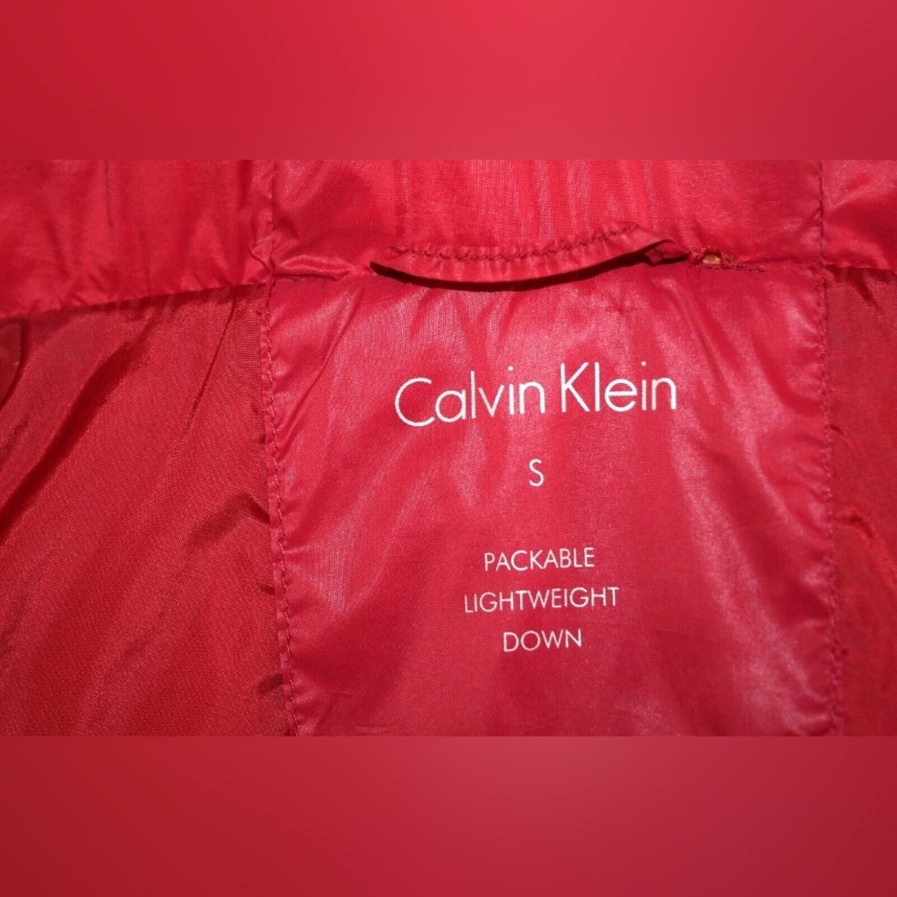 Calvin Klein Red Down Packable Jacket, Small - image 5